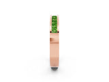 Rose gold Channel Set Princess Cut Peridot Eternity Band_38