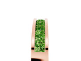 Rose gold Channel Set Princess Cut Peridot Eternity Band_41
