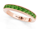Rose gold Channel Set Princess Cut Peridot Eternity Band_7