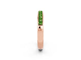 Rose gold Channel Set Princess Cut Peridot Eternity Band_8