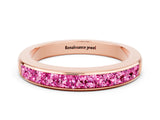 Rose gold Channel Set Princess Cut Pink Sapphire Eternity Band_18