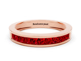Rose gold Channel Set Princess Cut Ruby Eternity Band_36