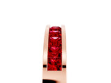 Rose gold Channel Set Princess Cut Ruby Eternity Band_41