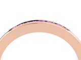 Rose gold Channel Set Princess Cut Tanzanite Eternity Band_10