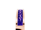 Rose gold Channel Set Princess Cut Tanzanite Eternity Band_29