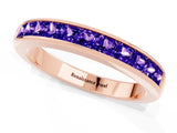 Rose gold Channel Set Princess Cut Tanzanite Eternity Band_7