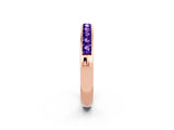 Rose gold Channel Set Princess Cut Tanzanite Eternity Band_8