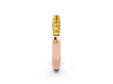 Rose gold Channel Set Princess Cut Yellow Sapphire Eternity Band_20