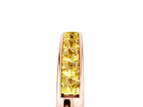 Rose gold Channel Set Princess Cut Yellow Sapphire Eternity Band_23