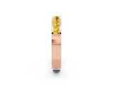 Rose gold Channel Set Princess Cut Yellow Sapphire Eternity Band_26