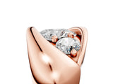 Rose gold Channel Set Radiant Diamond Crossover Band_11