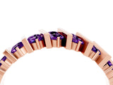 Rose gold Channel Set Round Amethyst Anniversary Band with Vertical Prongs_10