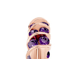 Rose gold Channel Set Round Amethyst Multi-Row Band_11
