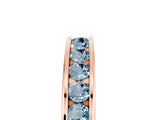 Rose gold Channel Set Round Aquamarine Eternity Band_11
