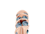 Rose gold Channel Set Round Aquamarine Multi-Row Band_11