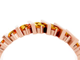 Rose gold Channel Set Round Citrine Anniversary Band with Vertical Prongs_10