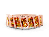 Rose gold Channel Set Round Citrine Anniversary Band with Vertical Prongs_6