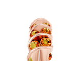 Rose gold Channel Set Round Citrine Multi-Row Band_11