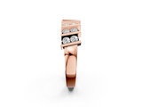 Rose gold Channel Set Round Diamond Anniversary Band with Vertical Prongs_6