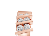 Rose gold Channel Set Round Diamond Anniversary Band with Vertical Prongs_9