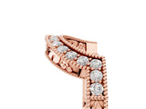 Rose gold Channel Set Round Diamond Chevron Band_9