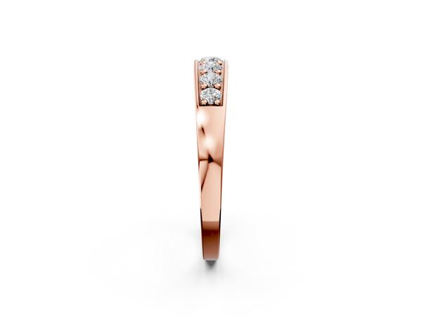 Rose gold Channel-Set Round Diamond Comfort Fit Band