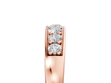 Rose gold Channel-Set Round Diamond Comfort Fit Band_7