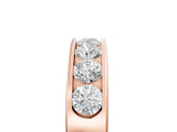 Rose gold Channel Set Round Diamond Comfort Fit Band_9