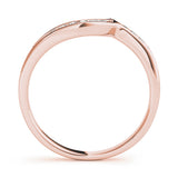 Rose gold Channel-Set Round Diamond Contour Band 1