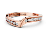 Rose gold Channel-Set Round Diamond Contour Band_2
