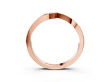 Rose gold Channel Set Round Diamond Contour Band_5