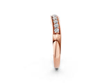 Rose gold Channel Set Round Diamond Curved Band_6