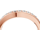 Rose gold Channel Set Round Diamond Curved Band_8