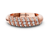 Rose gold Channel Set Round Diamond Dome Band_21