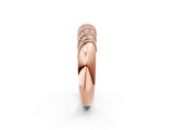Rose gold Channel Set Round Diamond Dome Band_23