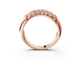 Rose gold Channel Set Round Diamond Dome Band_24
