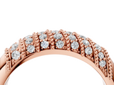 Rose gold Channel Set Round Diamond Dome Band_25