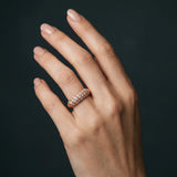 Rose gold Channel Set Round Diamond Dome Band_38