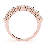 Rose gold Channel Set Round Diamond Eternity Band with Bar Prong Setting 1