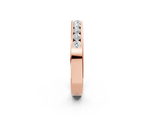 Rose gold Channel-Set Round Diamond Eternity Band