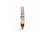 Rose gold Channel Set Round Diamond Eternity Band_92