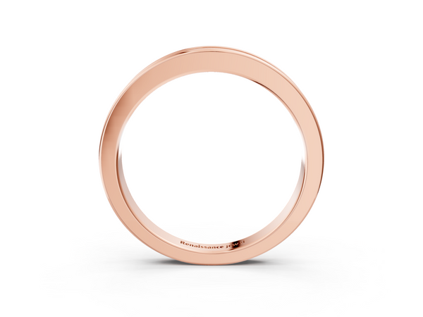 Rose gold Channel Set Round Diamond Eternity Band