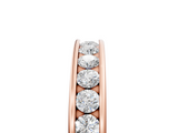 Rose gold Channel Set Round Diamond Eternity Band_95
