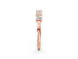 Rose gold Channel-Set Round Diamond Five-Stone Band_6