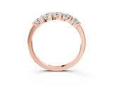 Rose gold Channel-Set Round Diamond Five-Stone Band_7
