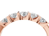 Rose gold Channel-Set Round Diamond Five-Stone Band_8