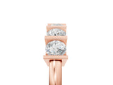 Rose gold Channel-Set Round Diamond Five-Stone Band_9