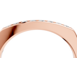 Rose gold Channel Set Round Diamond Flat Band_8