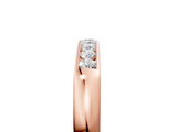 Rose gold Channel Set Round Diamond Flat Band_9
