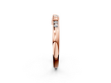 Rose gold Channel Set Round Diamond Half-Eternity Band with Bar Prong Setting_4